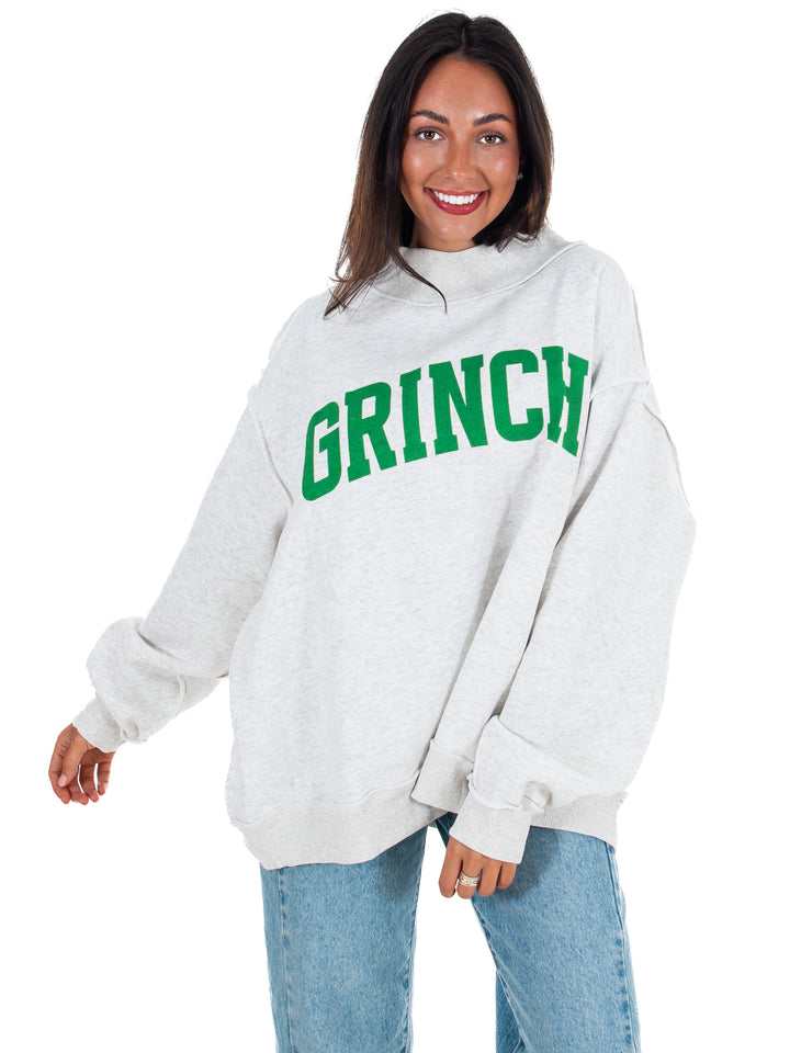 Grinchy &amp; Merry Reversible Mock Neck Pullover