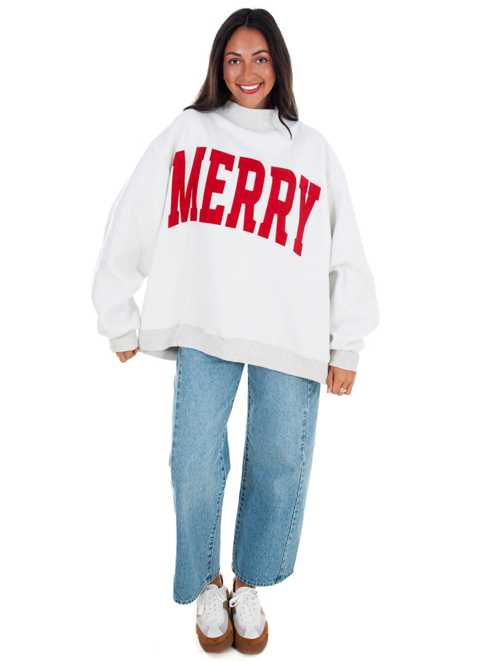 Grinchy &amp; Merry Reversible Mock Neck Pullover