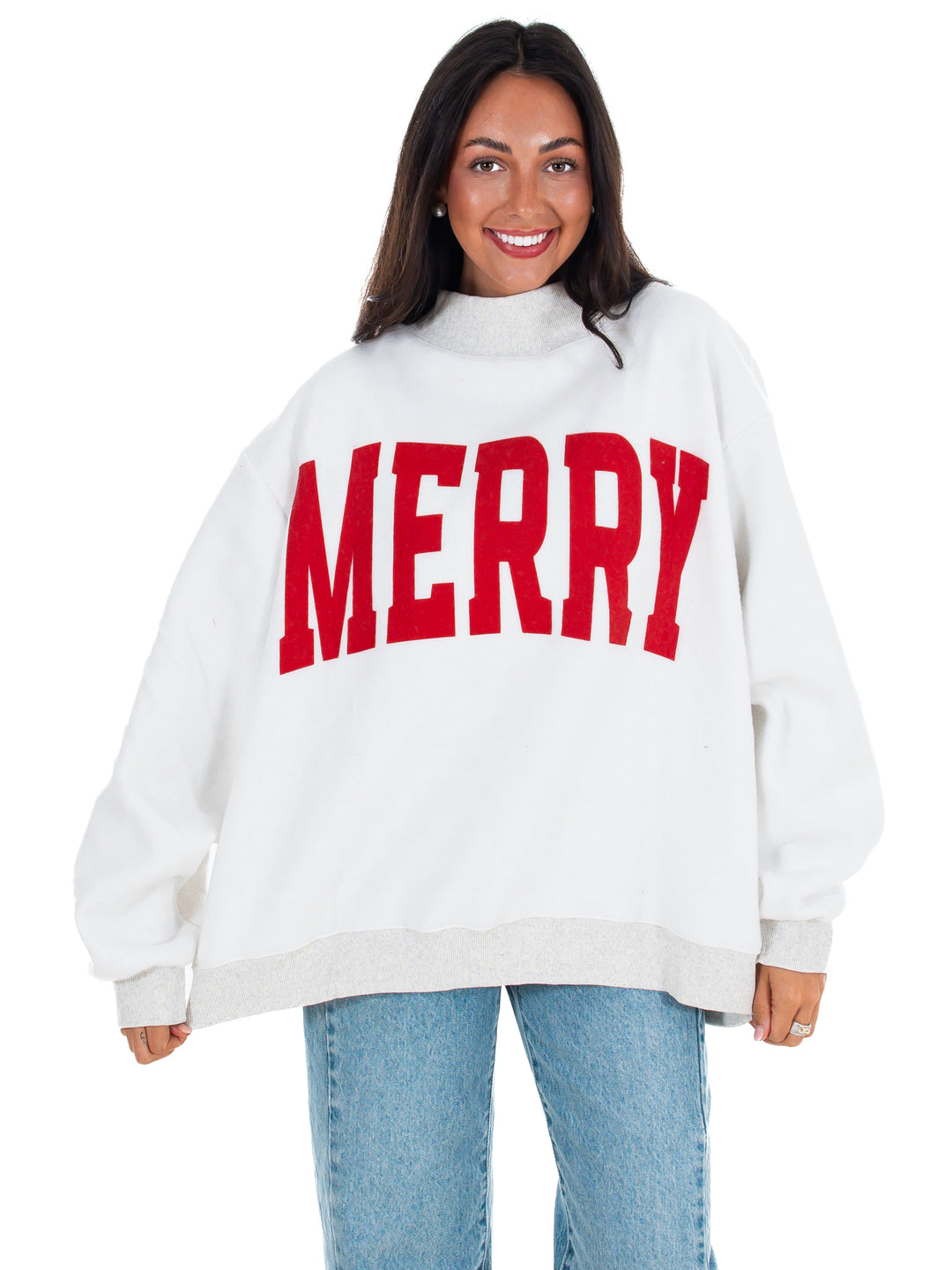 Grinchy &amp; Merry Reversible Mock Neck Pullover
