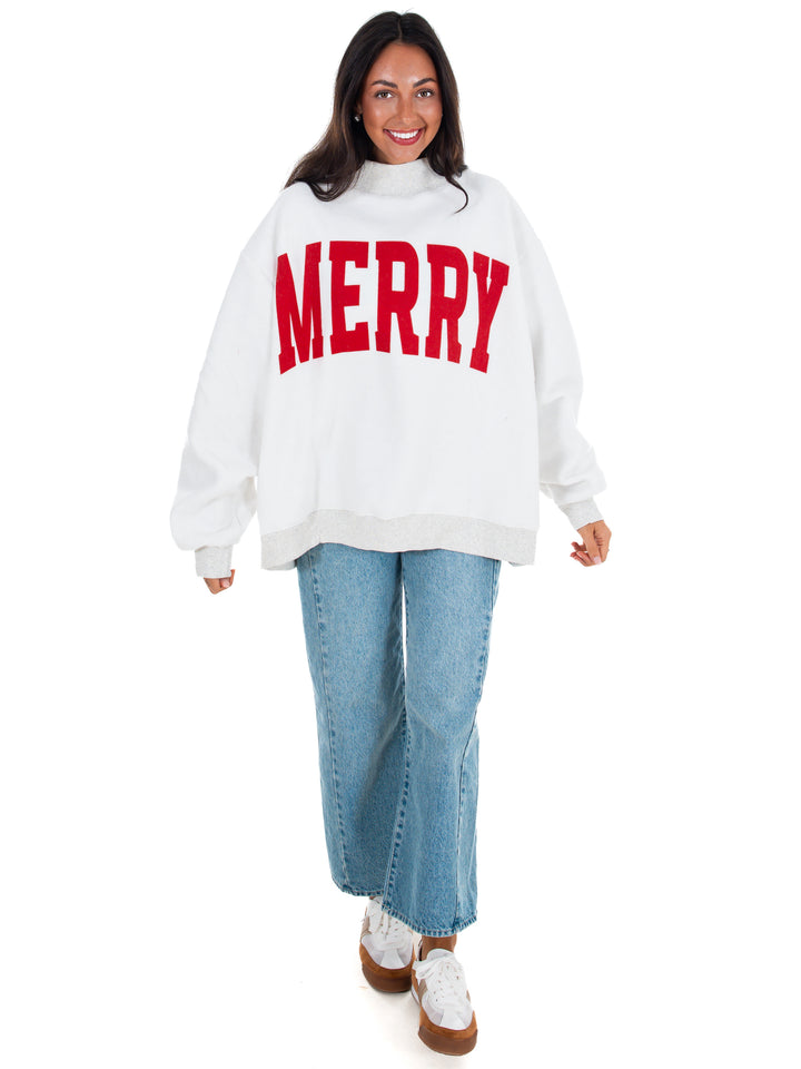 Grinchy &amp; Merry Reversible Mock Neck Pullover