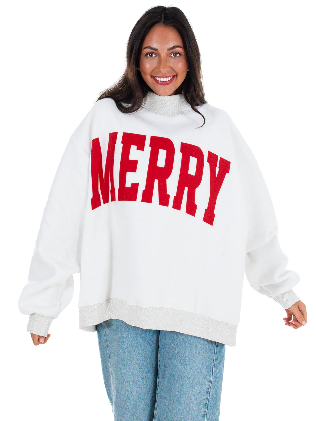 Grinchy &amp; Merry Reversible Mock Neck Pullover