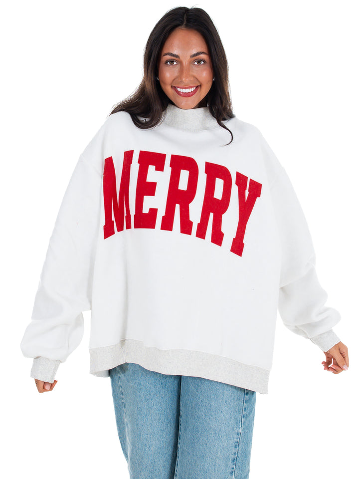 Grinchy &amp; Merry Reversible Mock Neck Pullover