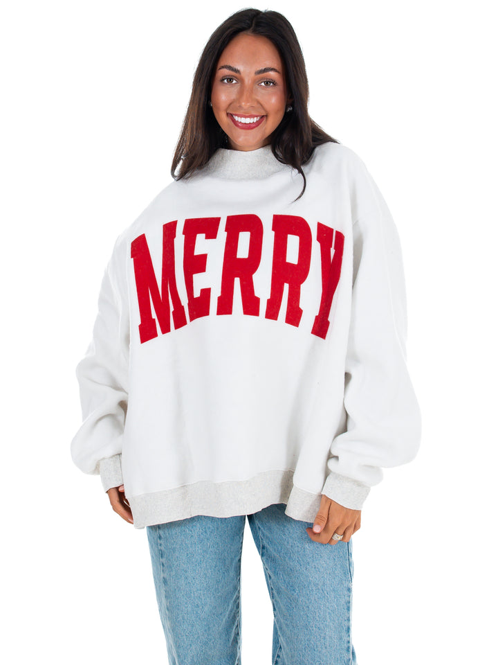 Grinchy &amp; Merry Reversible Mock Neck Pullover