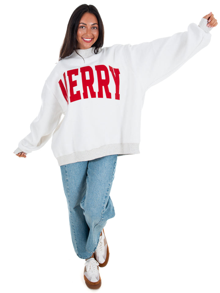 Grinchy &amp; Merry Reversible Mock Neck Pullover