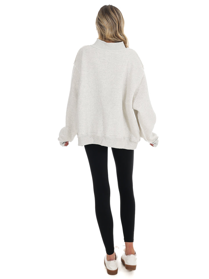 Jesus & God is Good Reversible Mock Neck Sweatshirt