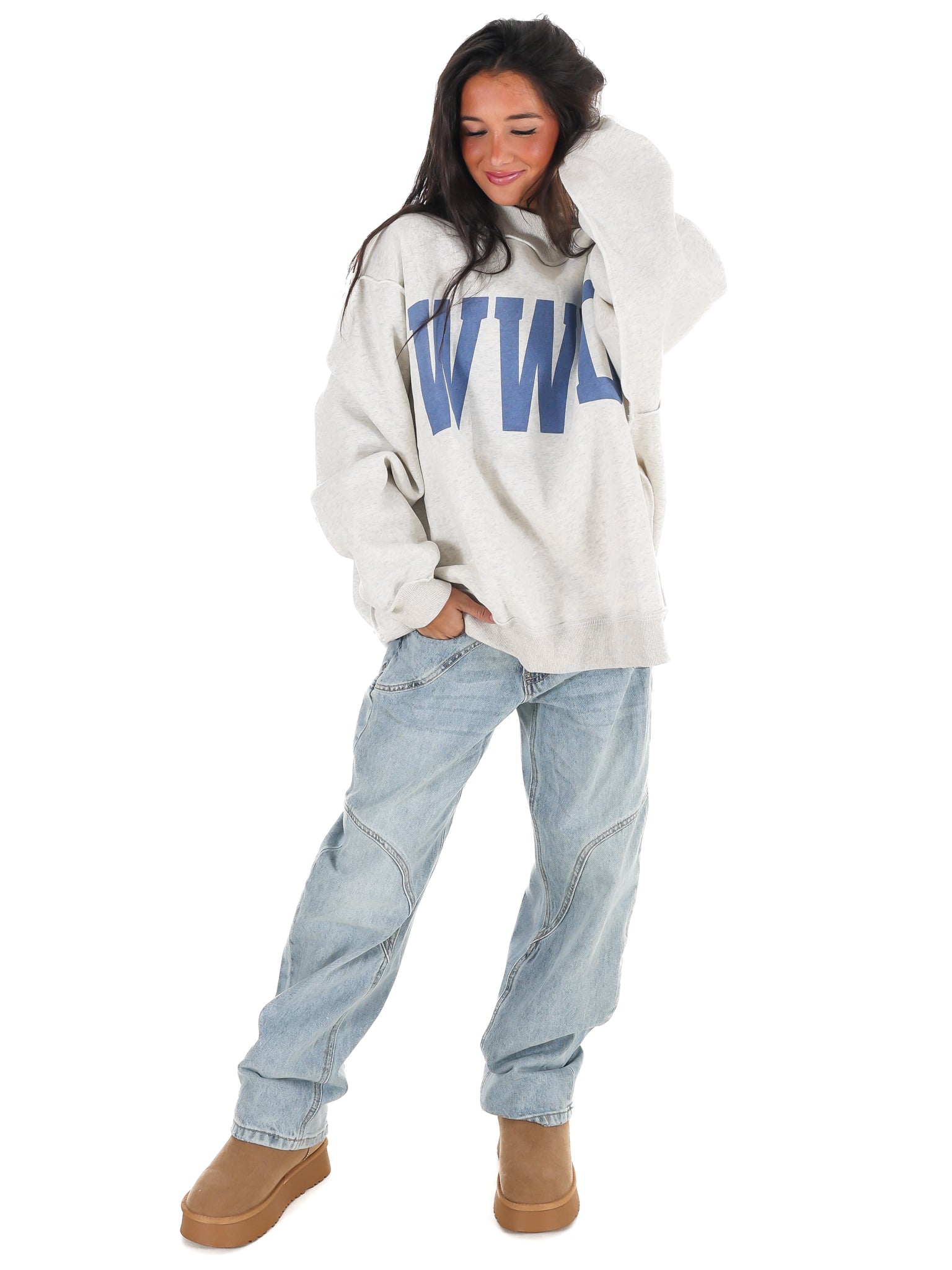 WWJD & Amen Reversible Mock Neck Sweatshirt – Josie's Boutique