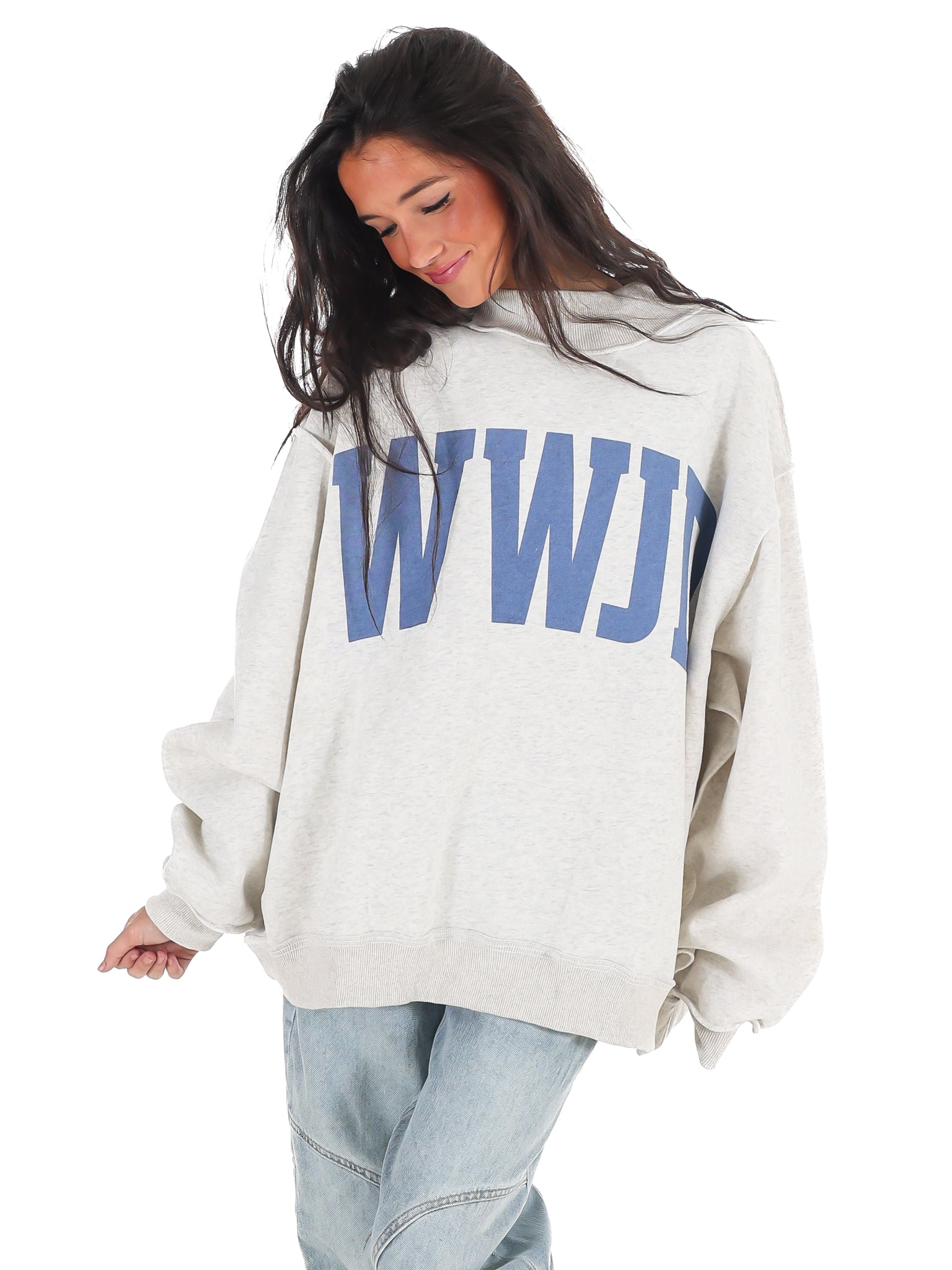 WWJD & Amen Reversible Mock Neck Sweatshirt – Josie's Boutique