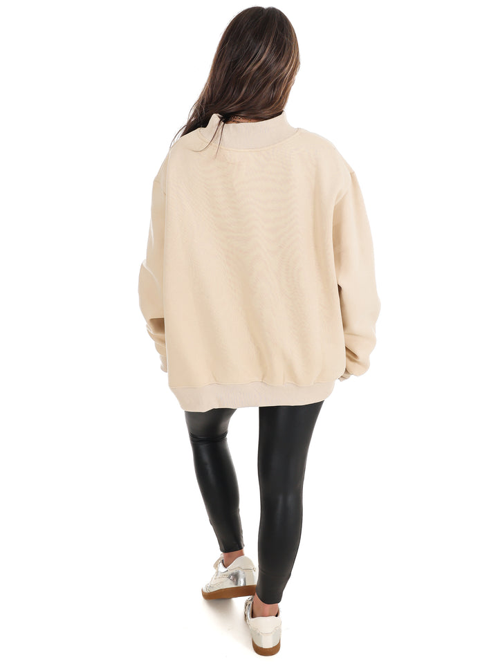 Christmas Plaid Mock Neck Sweatshirt