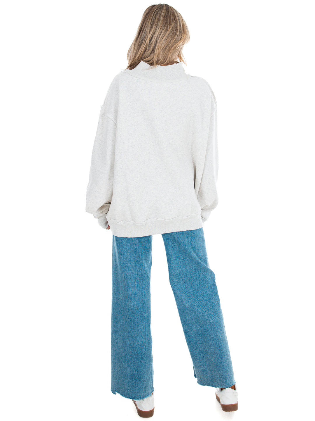 Mallard Embroidered Mock Neck Pullover