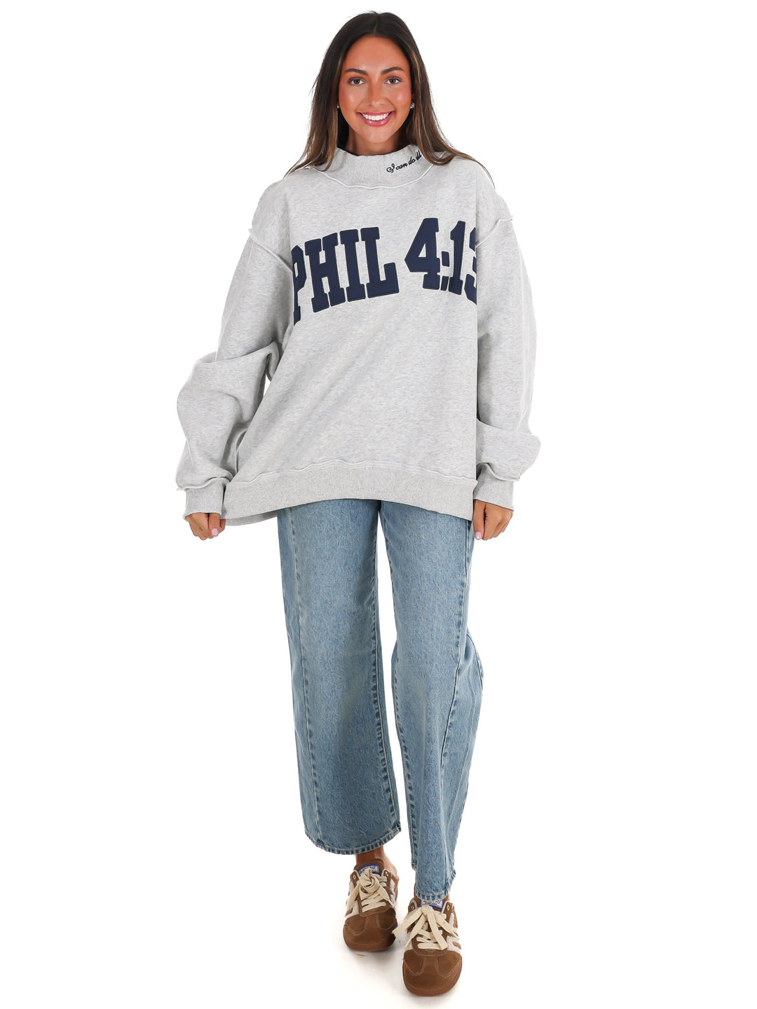 Phil 4:13 Mock Neck Sweatshirt