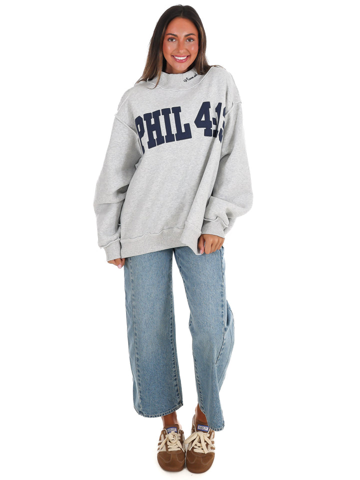 Phil 4:13 Mock Neck Sweatshirt
