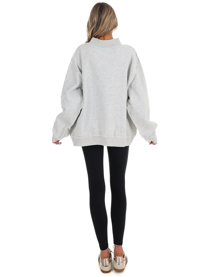 Embroidered Stripe Tennessee Mock Neck Sweatshirt