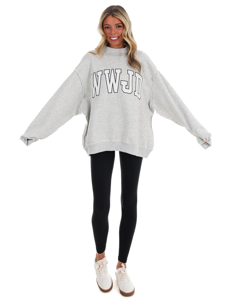 WWJD Mock Neck Sweatshirt