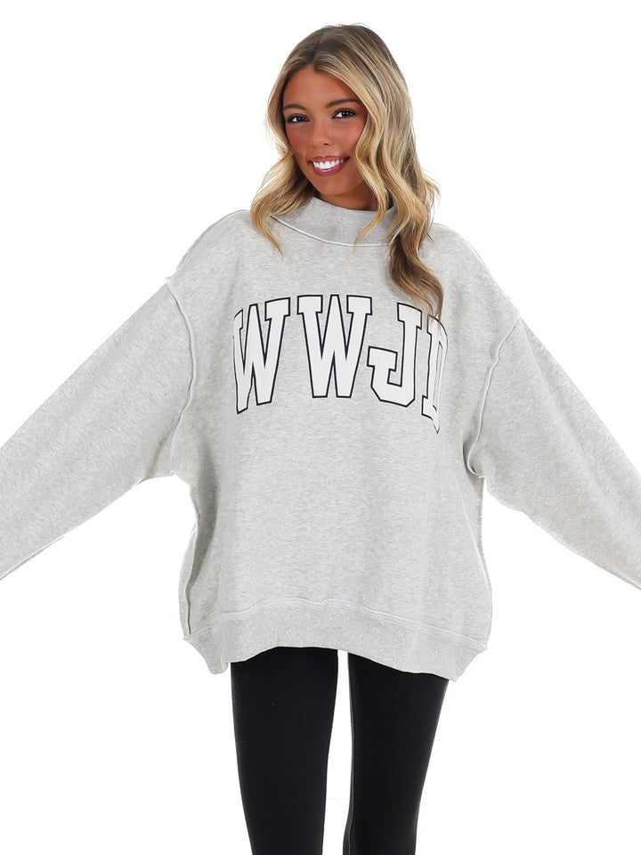 WWJD Mock Neck Sweatshirt