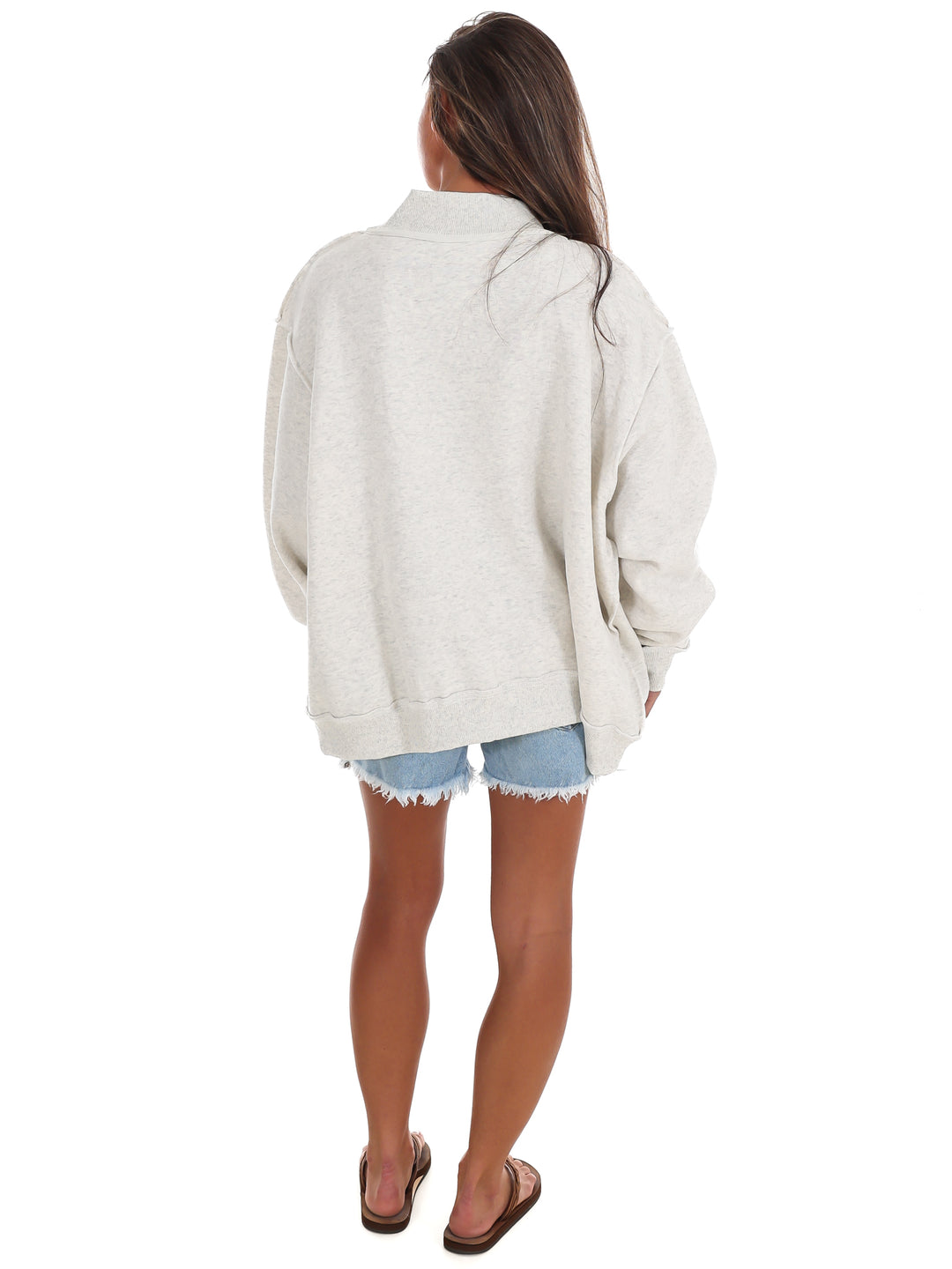 WWJD Embroidered Mock Neck Sweatshirt