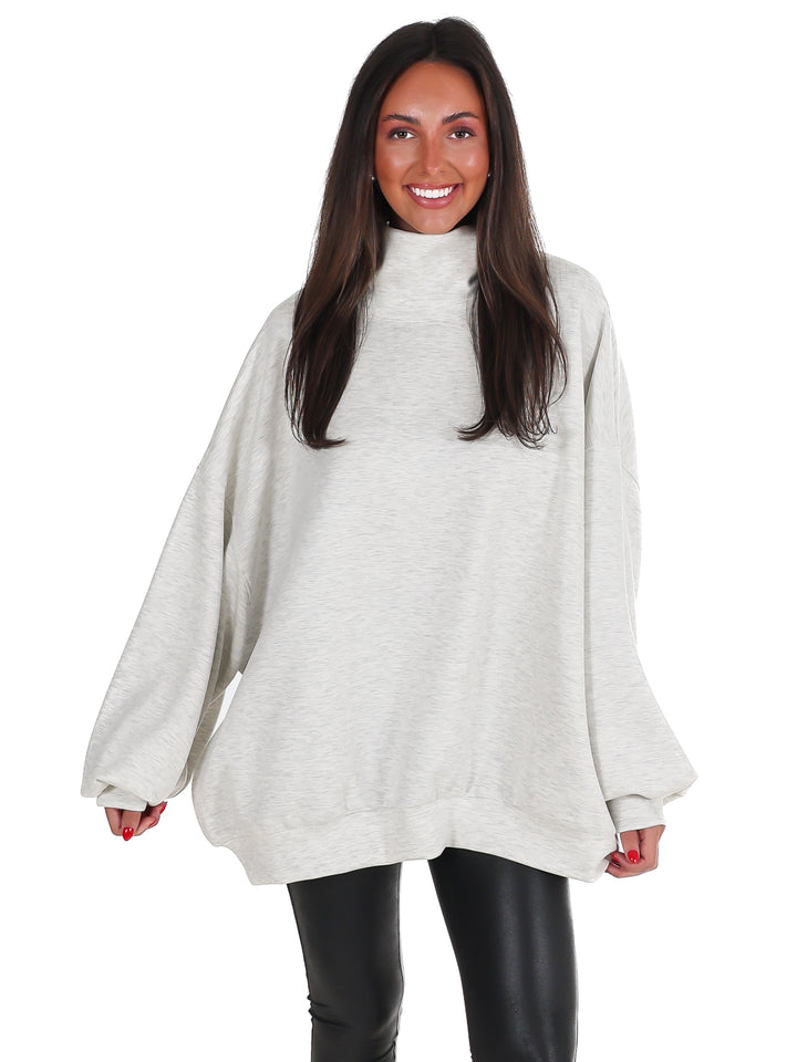 Comfy Girl Era Mock Neck Tunic