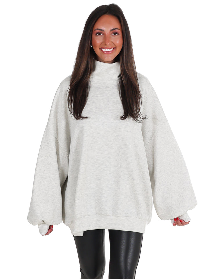 Comfy Girl Era Mock Neck Tunic