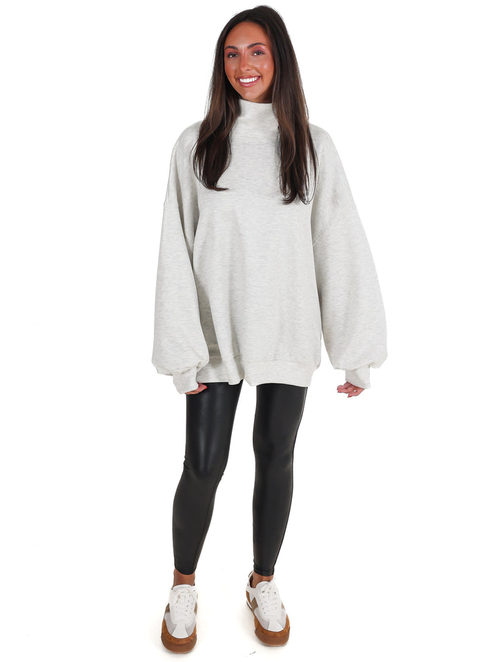 Comfy Girl Era Mock Neck Tunic