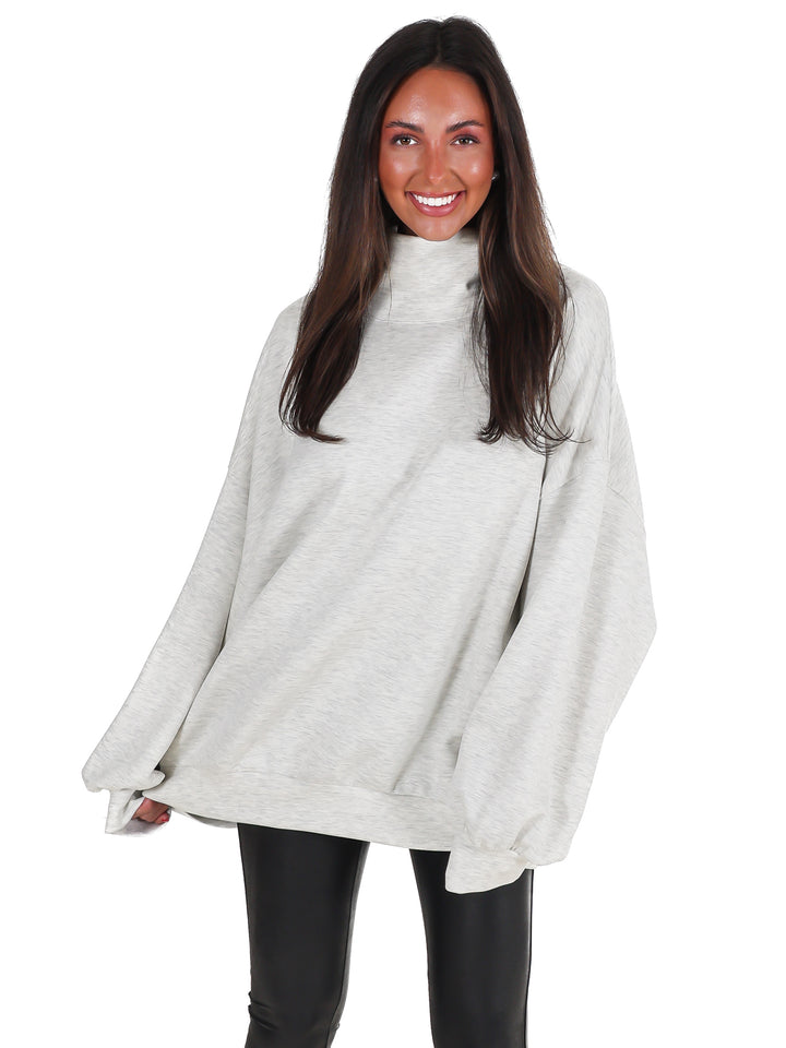 Comfy Girl Era Mock Neck Tunic
