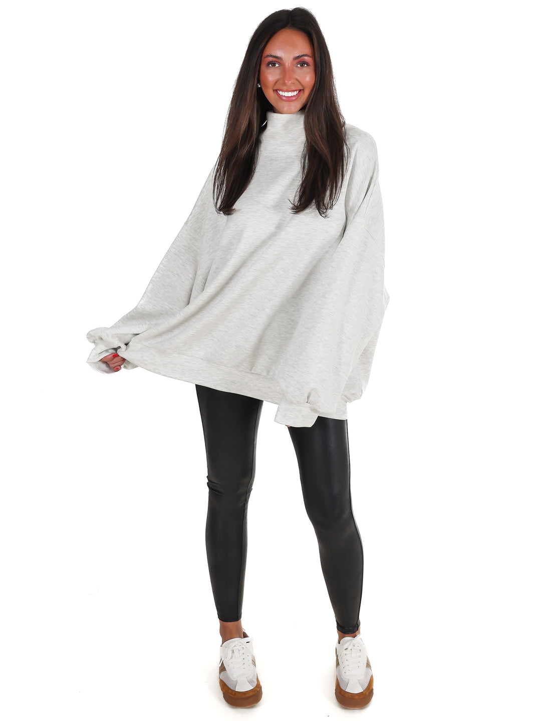 Comfy Girl Era Mock Neck Tunic