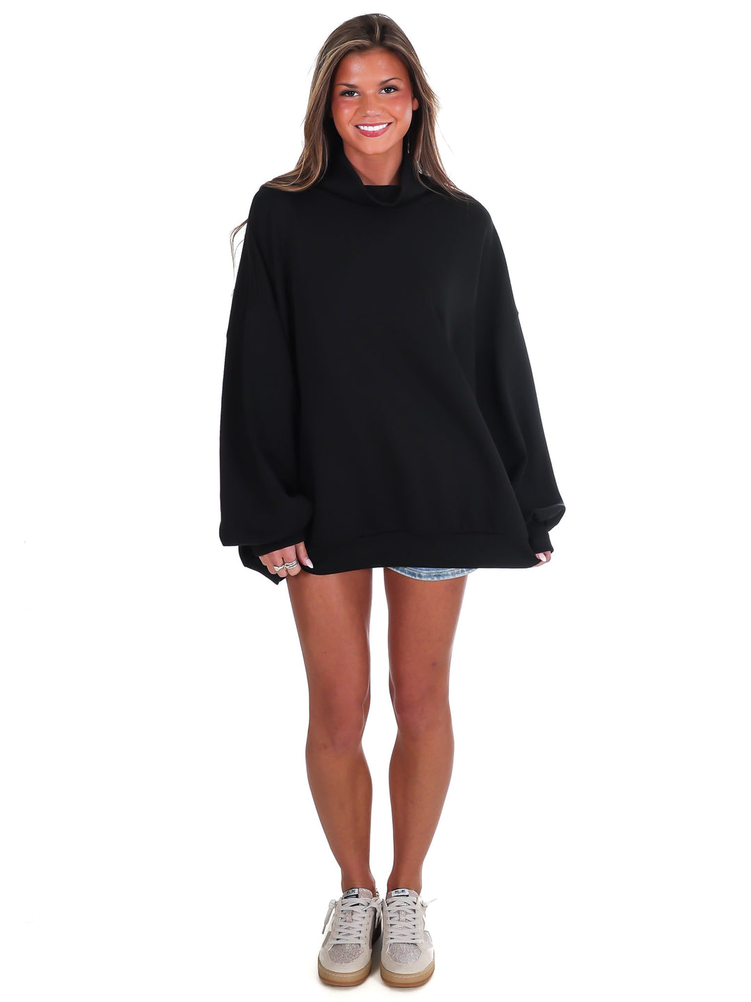 Comfy Girl Era Mock Neck Tunic