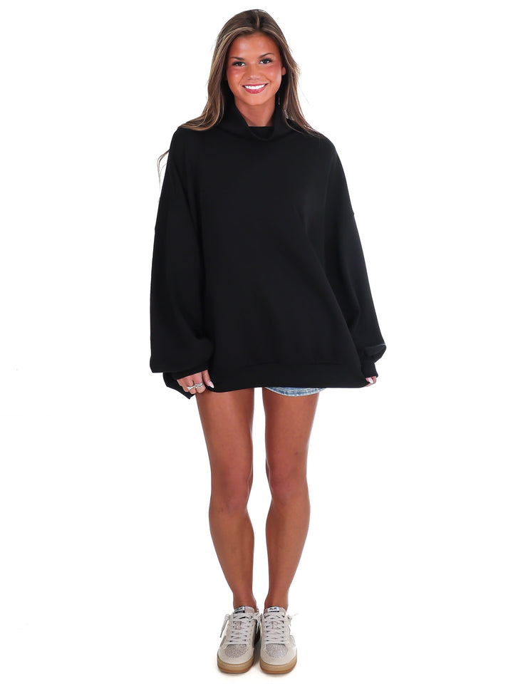 Comfy Girl Era Mock Neck Tunic