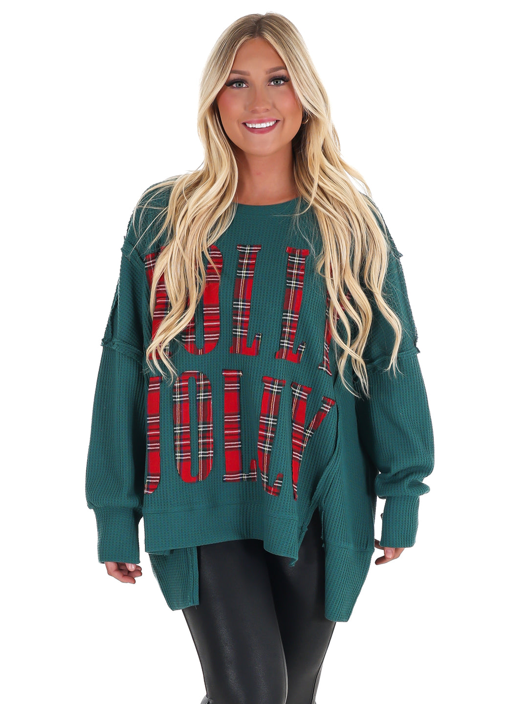 Christmas Plaid Holly Jolly Sweatshirt