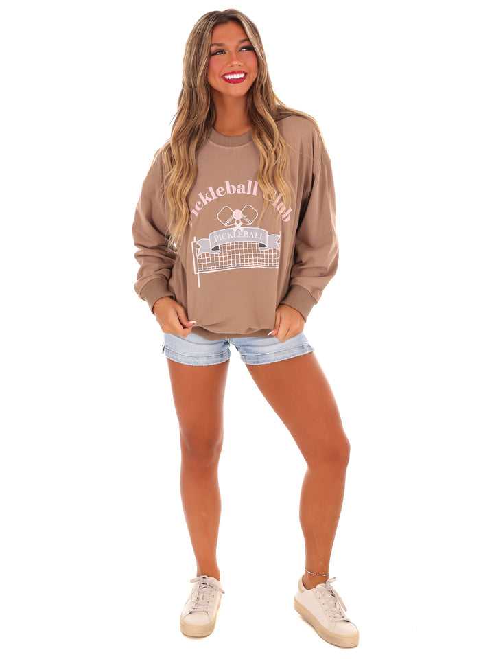 Pickleball Club Oversized Sweatshirt