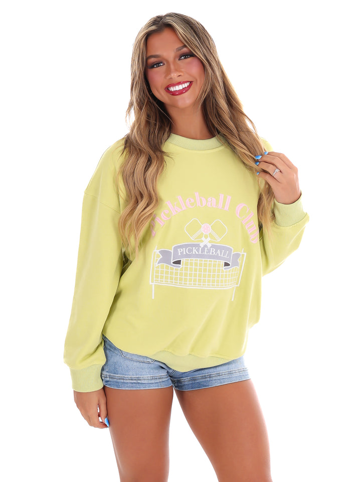 Pickleball Club Oversized Sweatshirt