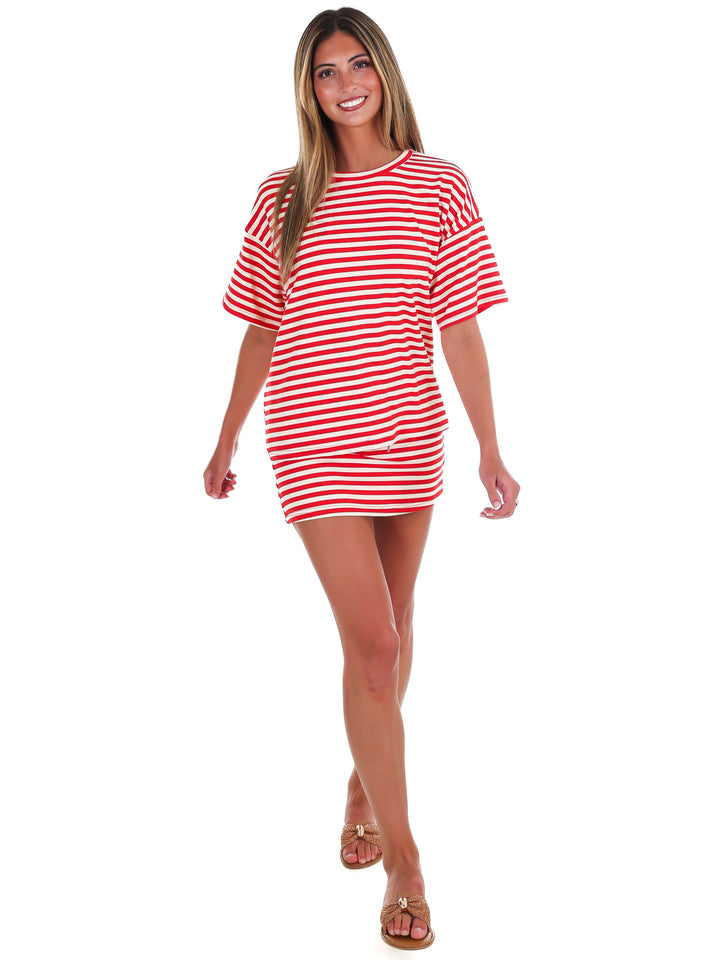 According to You Stripe Two Piece Set
