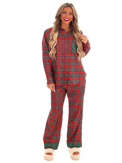 Silent Night Plaid Christmas Pajamas