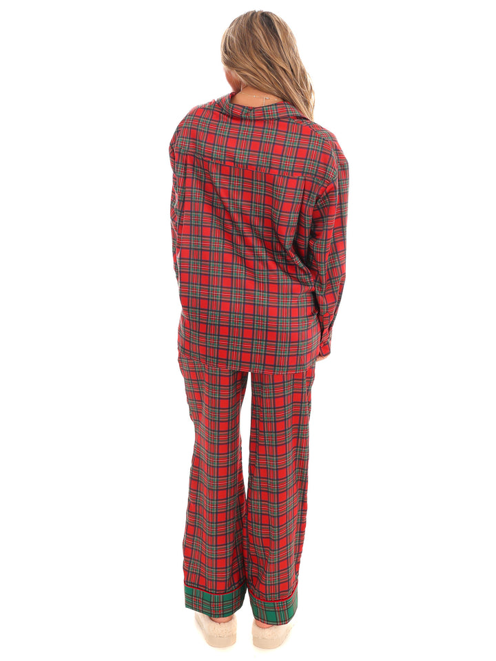 Silent Night Plaid Christmas Pajamas