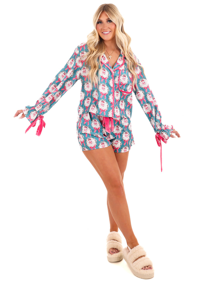 Santa Baby Satin Christmas Pajamas
