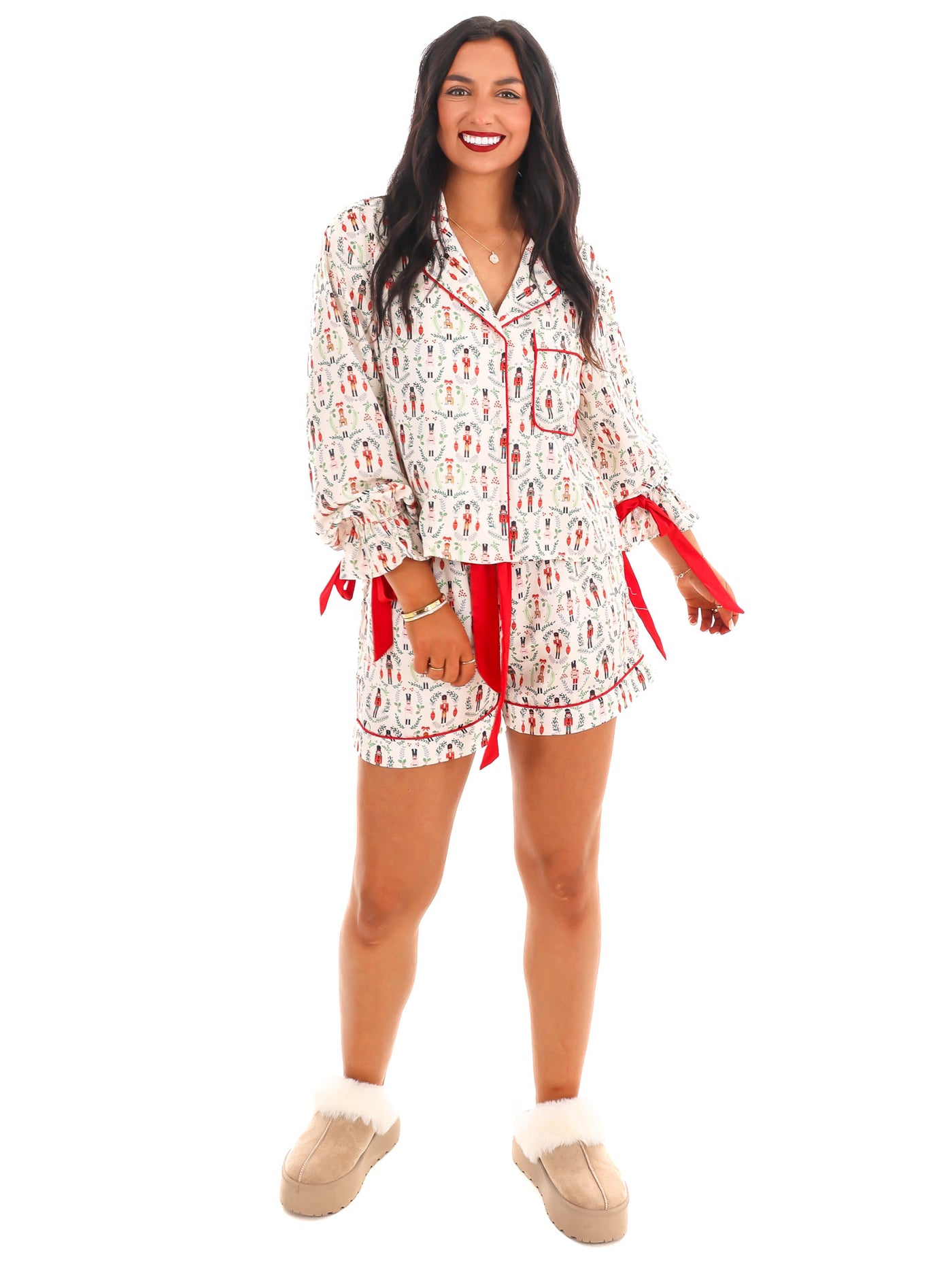 Toy Soldier Satin Christmas Pajamas