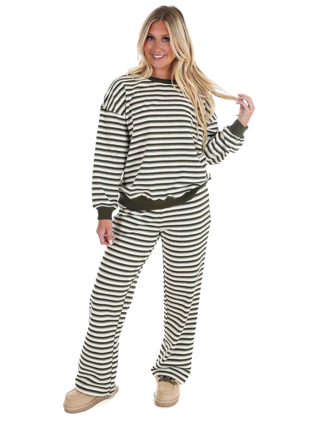 Chill Mode Stripe Two Piece Set