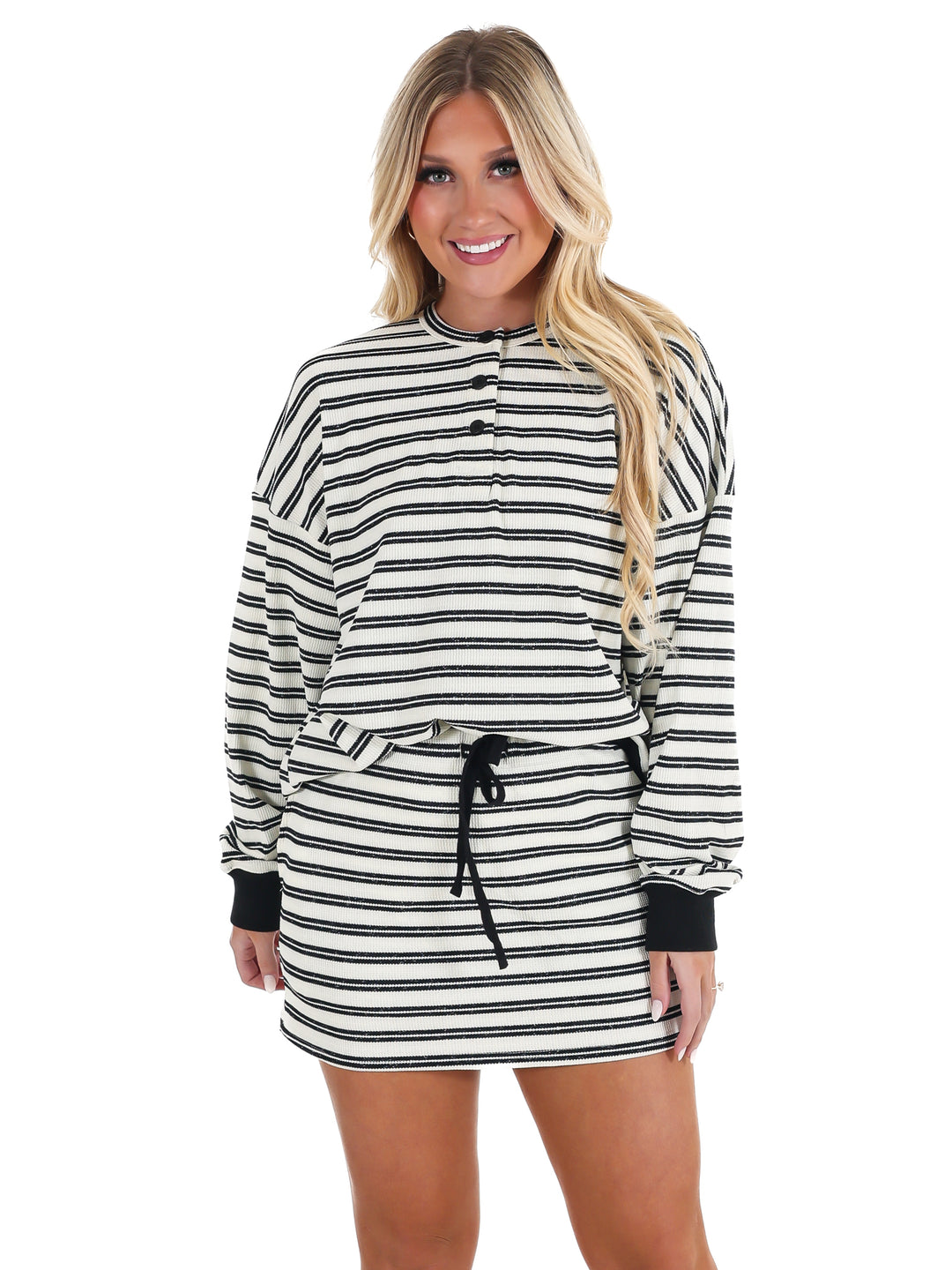 After Hours Stripe Two Piece Set