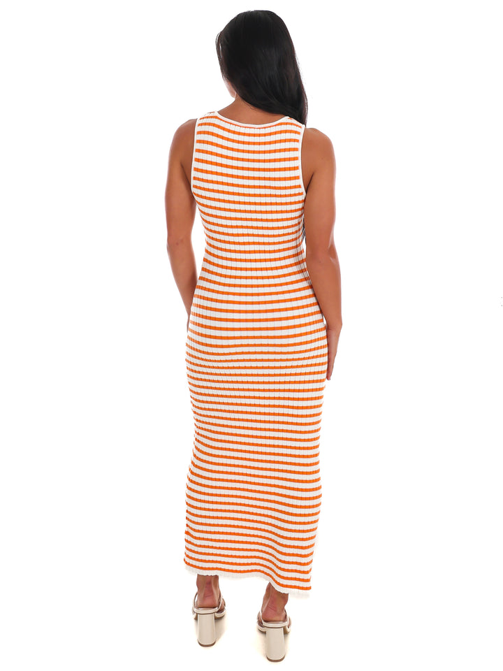 Spirit Section Striped Midi Dress