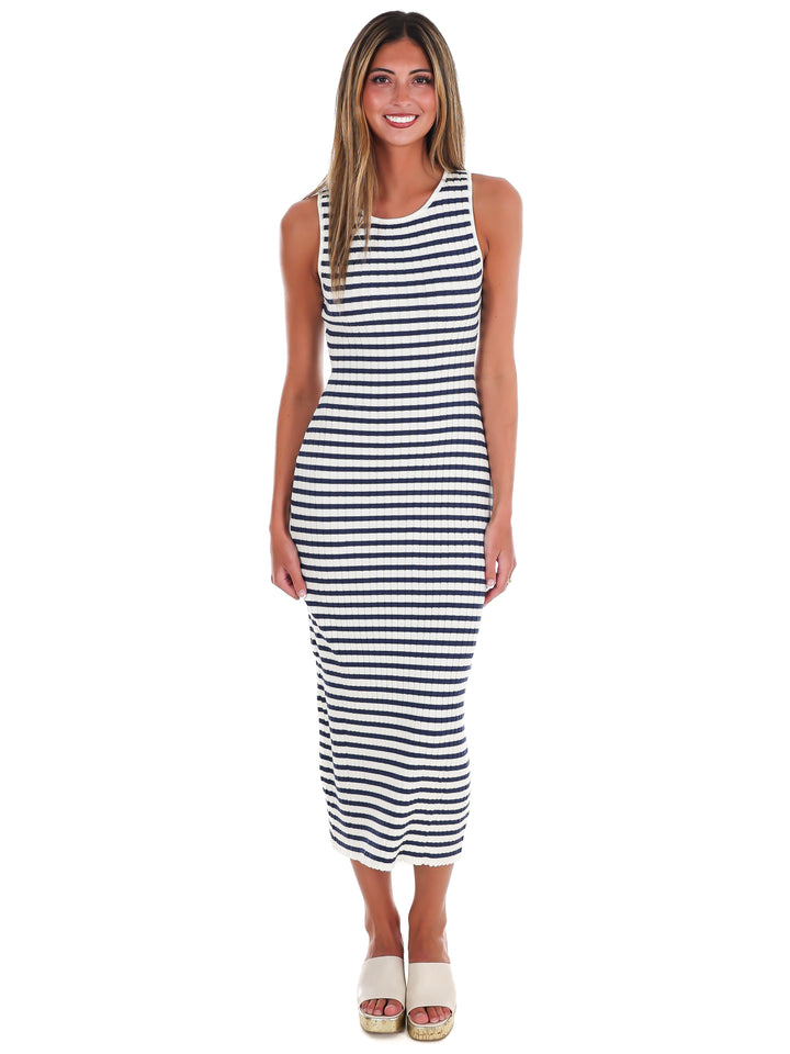 Sweet Land of Liberty Striped Midi Dress