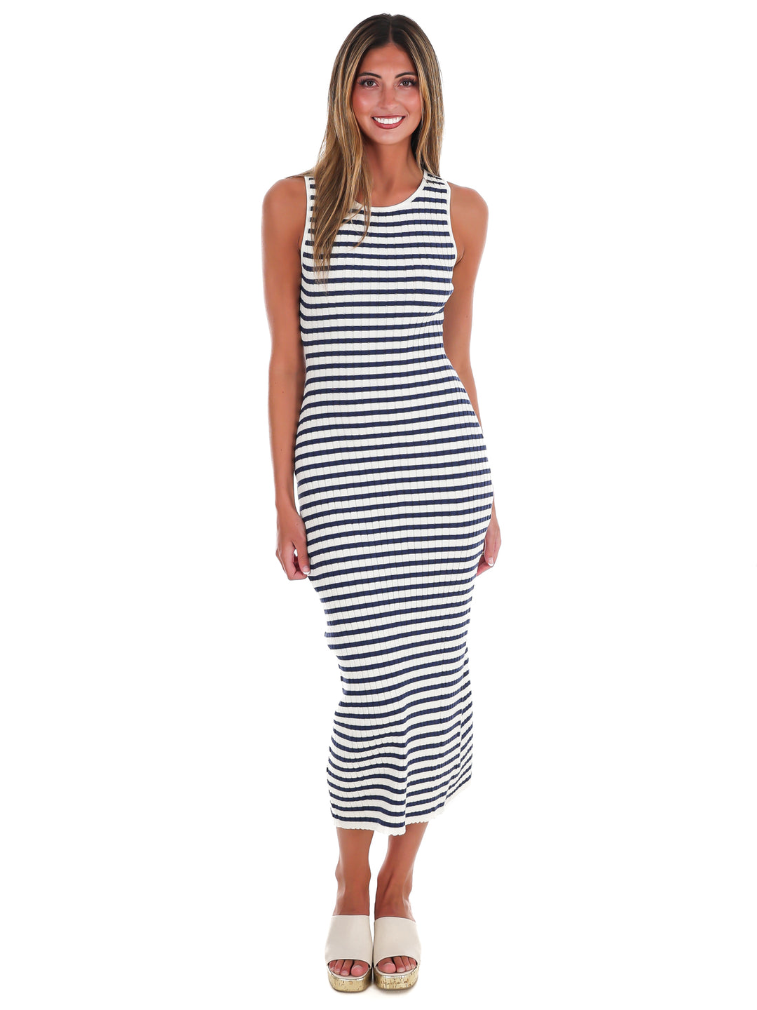 Sweet Land of Liberty Striped Midi Dress