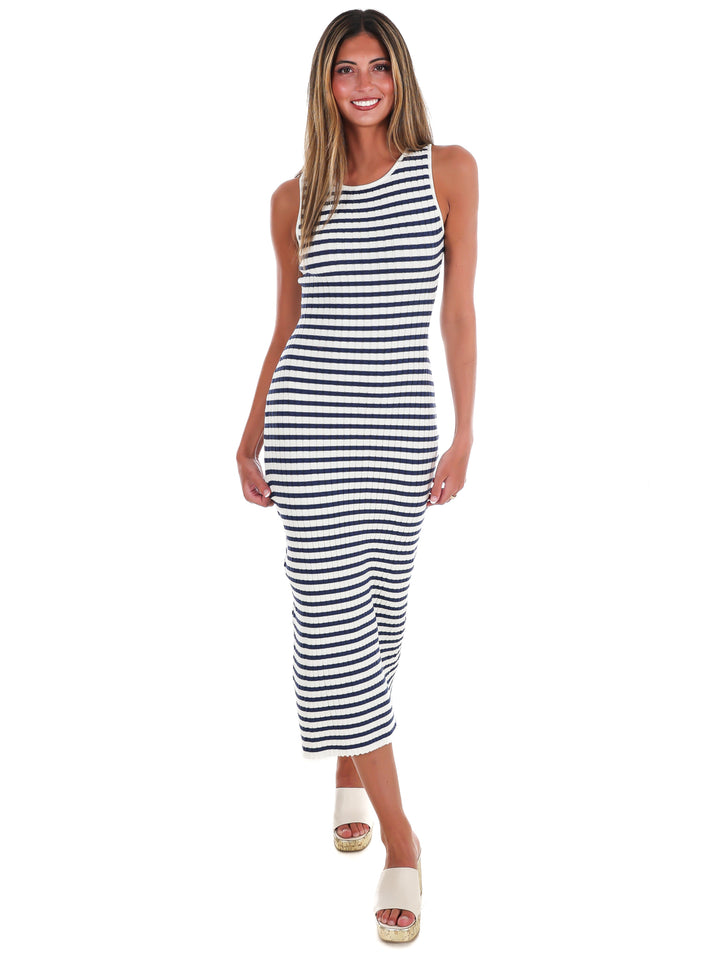 Sweet Land of Liberty Striped Midi Dress