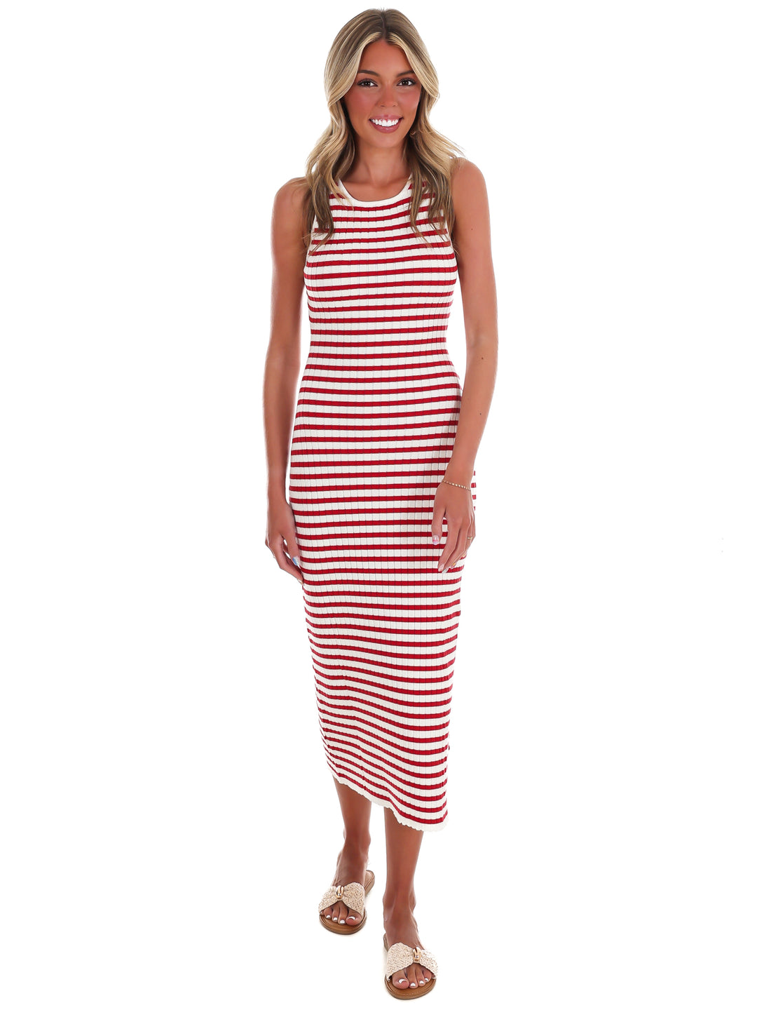 Sweet Land of Liberty Striped Midi Dress