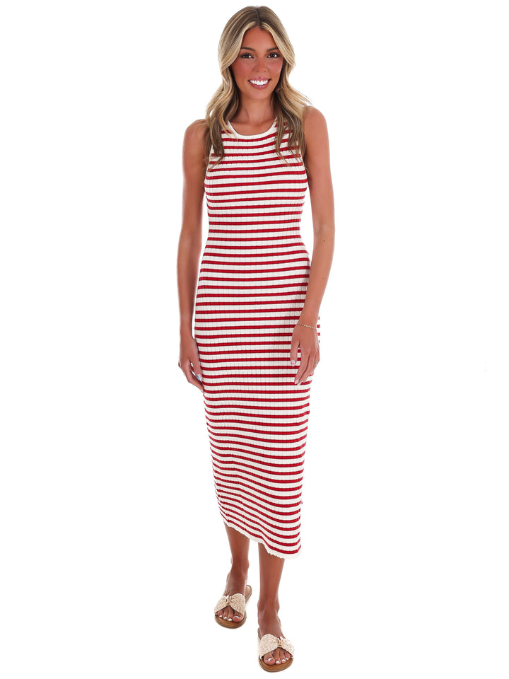 Sweet Land of Liberty Striped Midi Dress
