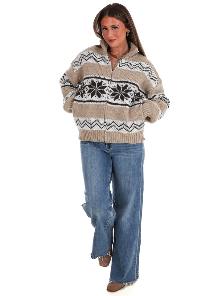 Cabin Fever Fair Isle Sweater Jacket