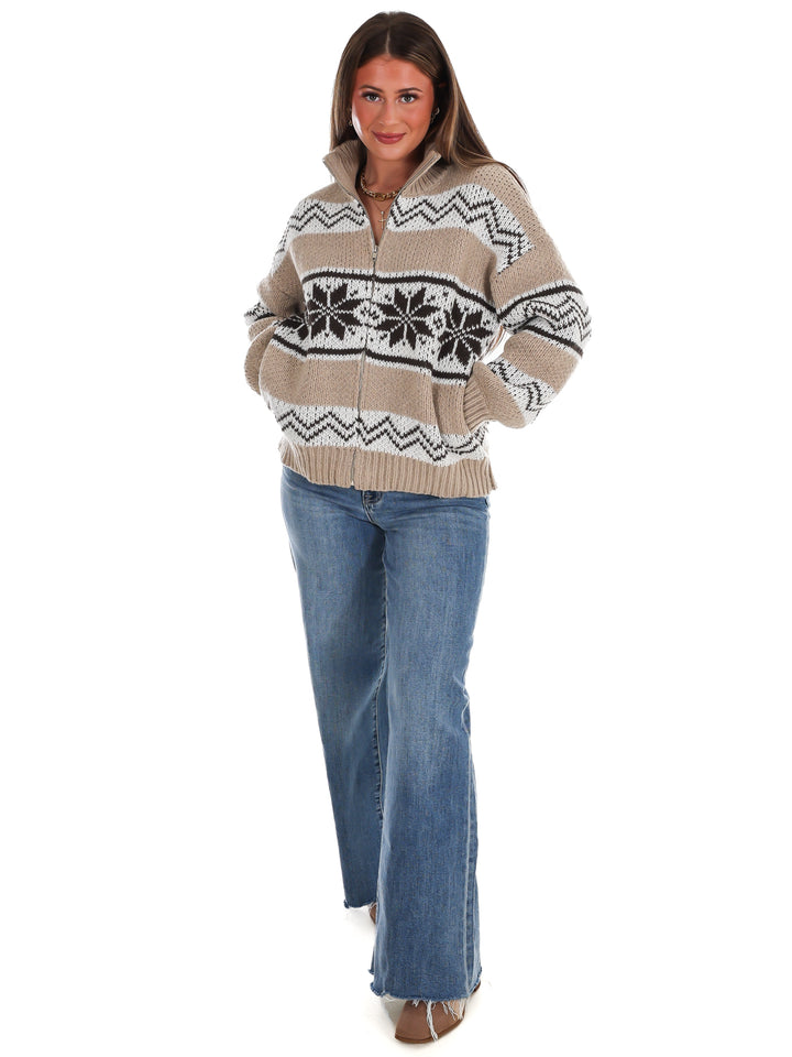 Cabin Fever Fair Isle Sweater Jacket