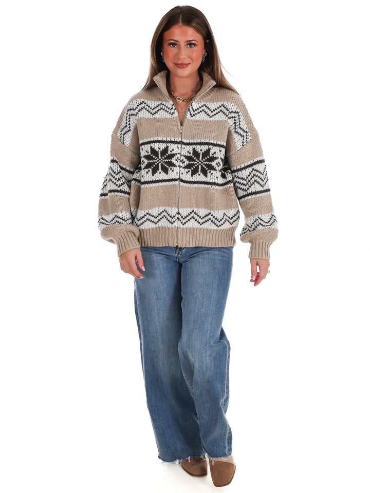 Cabin Fever Fair Isle Sweater Jacket