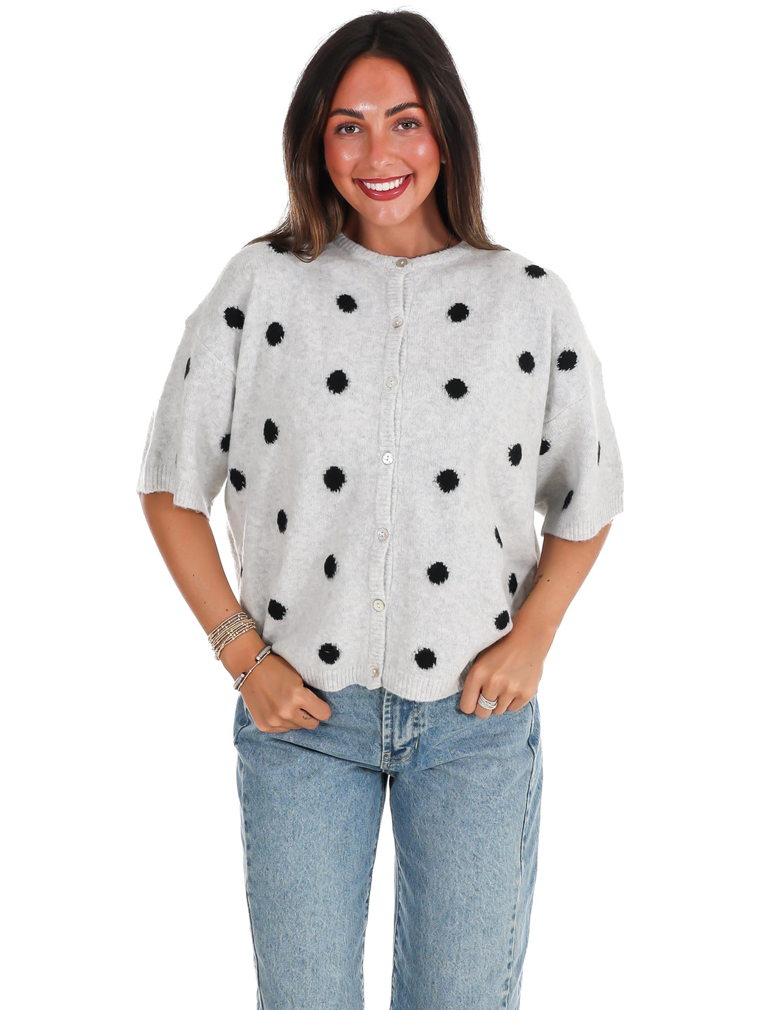 Cozy Corner Polka Dot Cardigan
