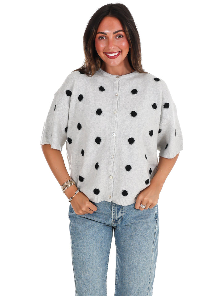 Cozy Corner Polka Dot Cardigan