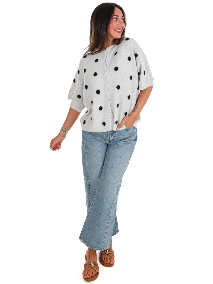 Cozy Corner Polka Dot Cardigan