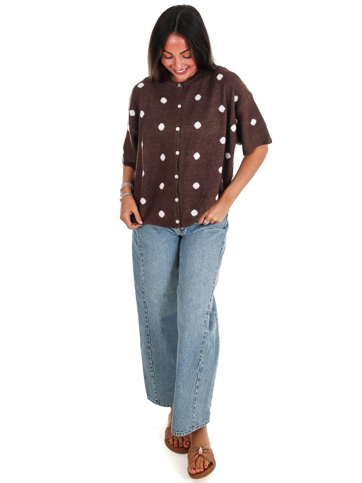 Cozy Corner Polka Dot Cardigan