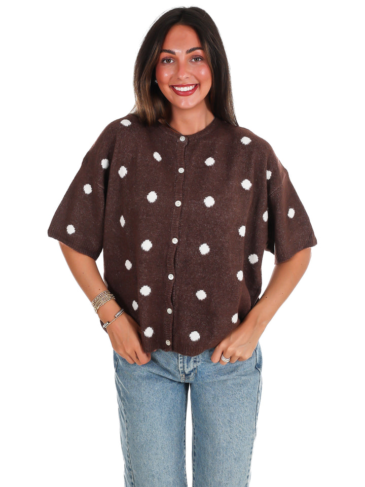 Cozy Corner Polka Dot Cardigan